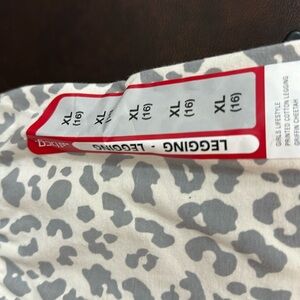 Academy Sports brand: BCG, little girls leggings, size 16, gray cheetah